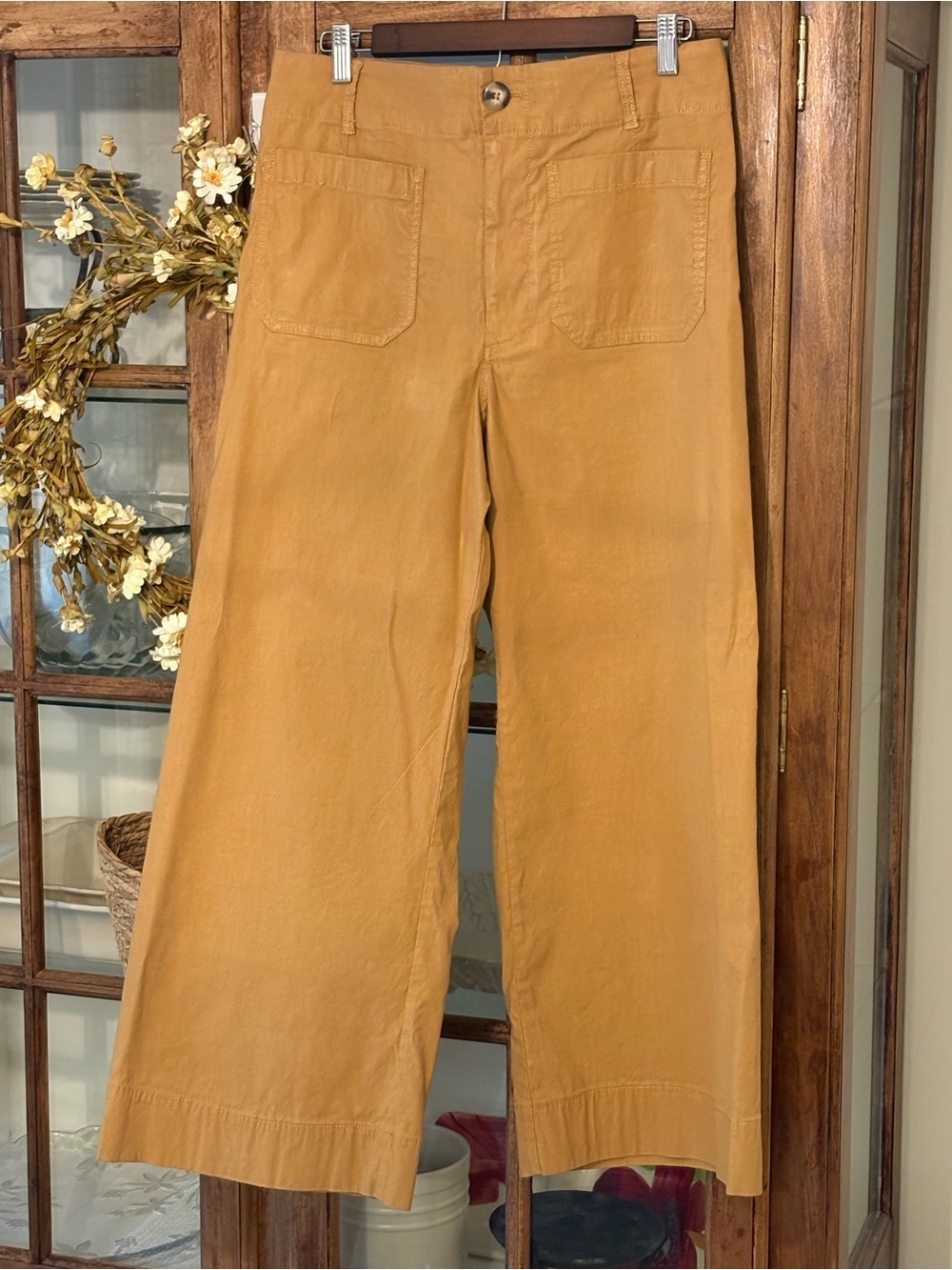 Anthropologie Maeve Collette Wide Leg Crop Pant